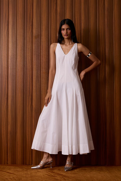 Aurora White Panelled Dress