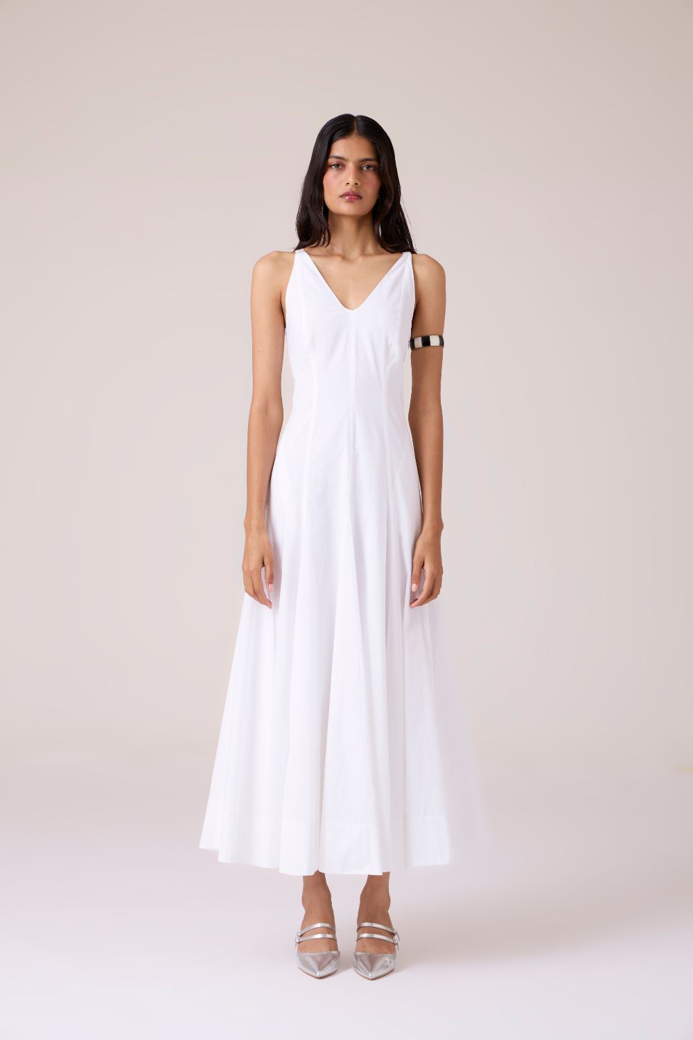 Aurora White Panelled Dress