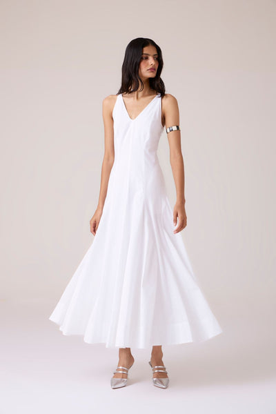Aurora White Panelled Dress