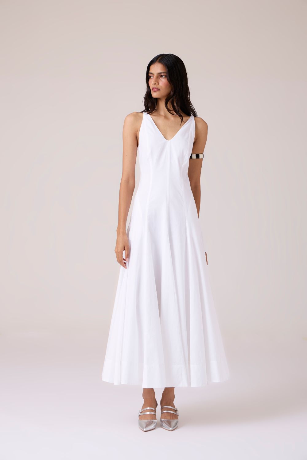 Aurora White Panelled Dress