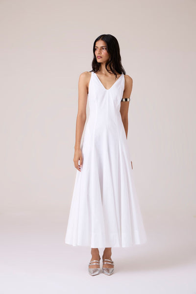Aurora White Panelled Dress
