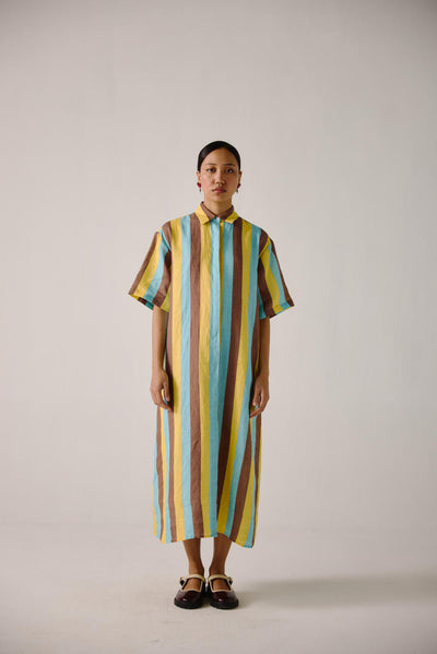 Ava Dress-Striper Print
