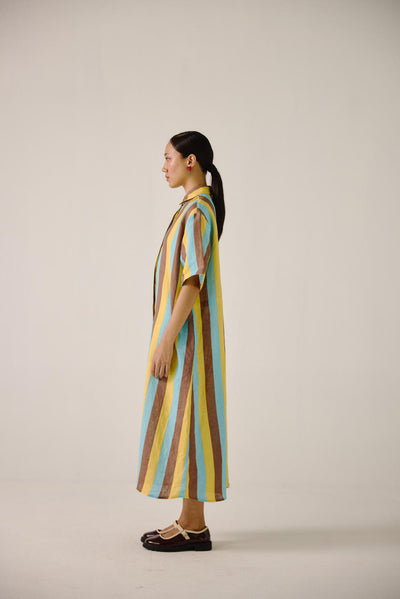 Ava Dress-Striper Print