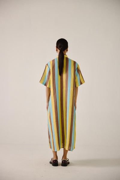 Ava Dress-Striper Print
