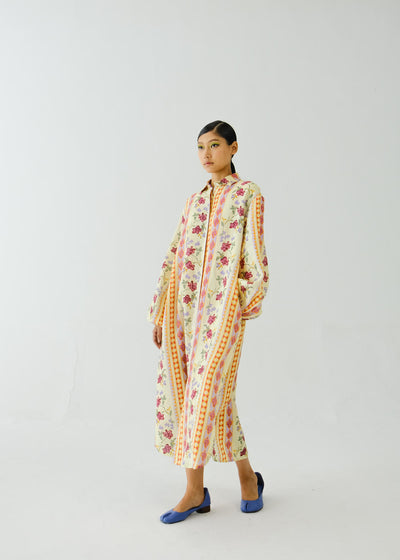 Ava Dress (full sleeve)-Folk Bloom