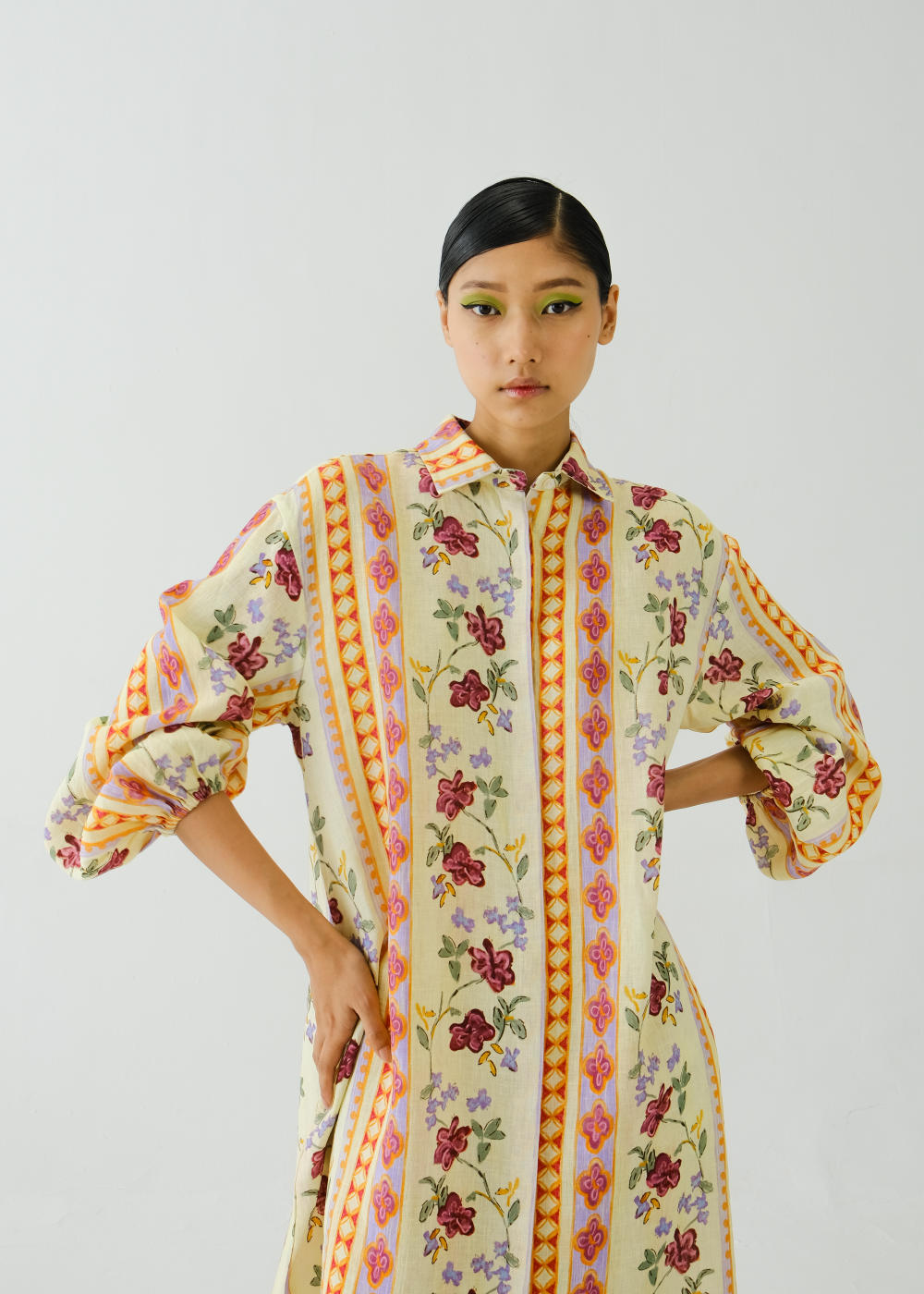 Ava Dress (full sleeve)-Folk Bloom