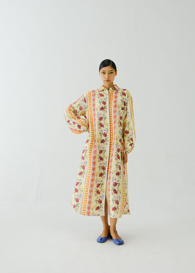 Ava Dress (full sleeve)-Folk Bloom