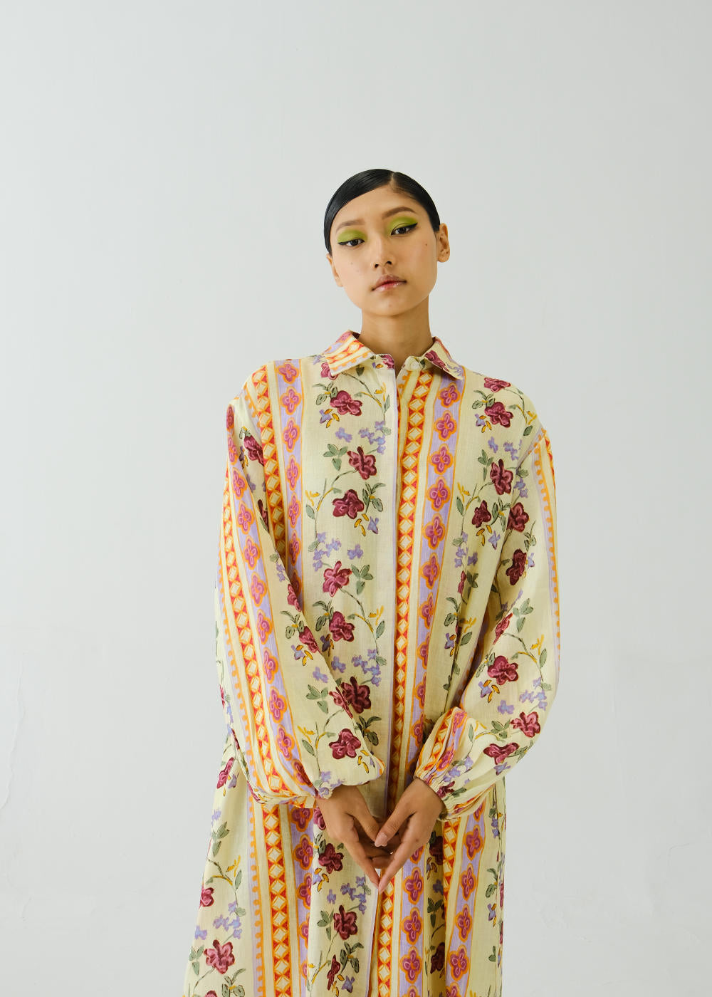 Ava Dress (full sleeve)-Folk Bloom