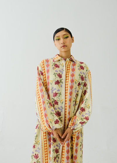 Ava Dress (full sleeve)-Folk Bloom