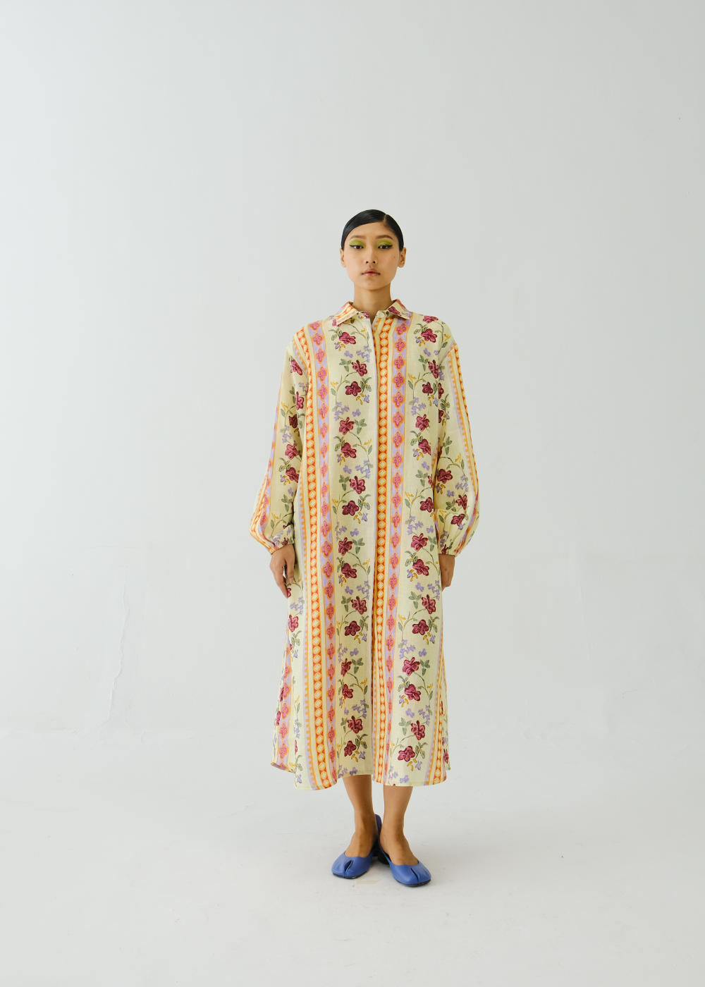 Ava Dress (full sleeve)-Folk Bloom