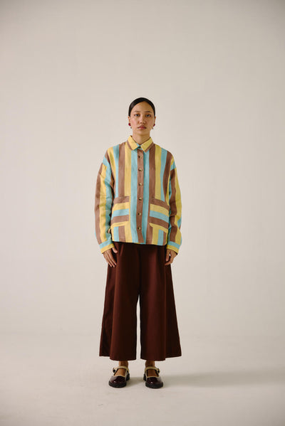 Ava Jacket -Striper Print