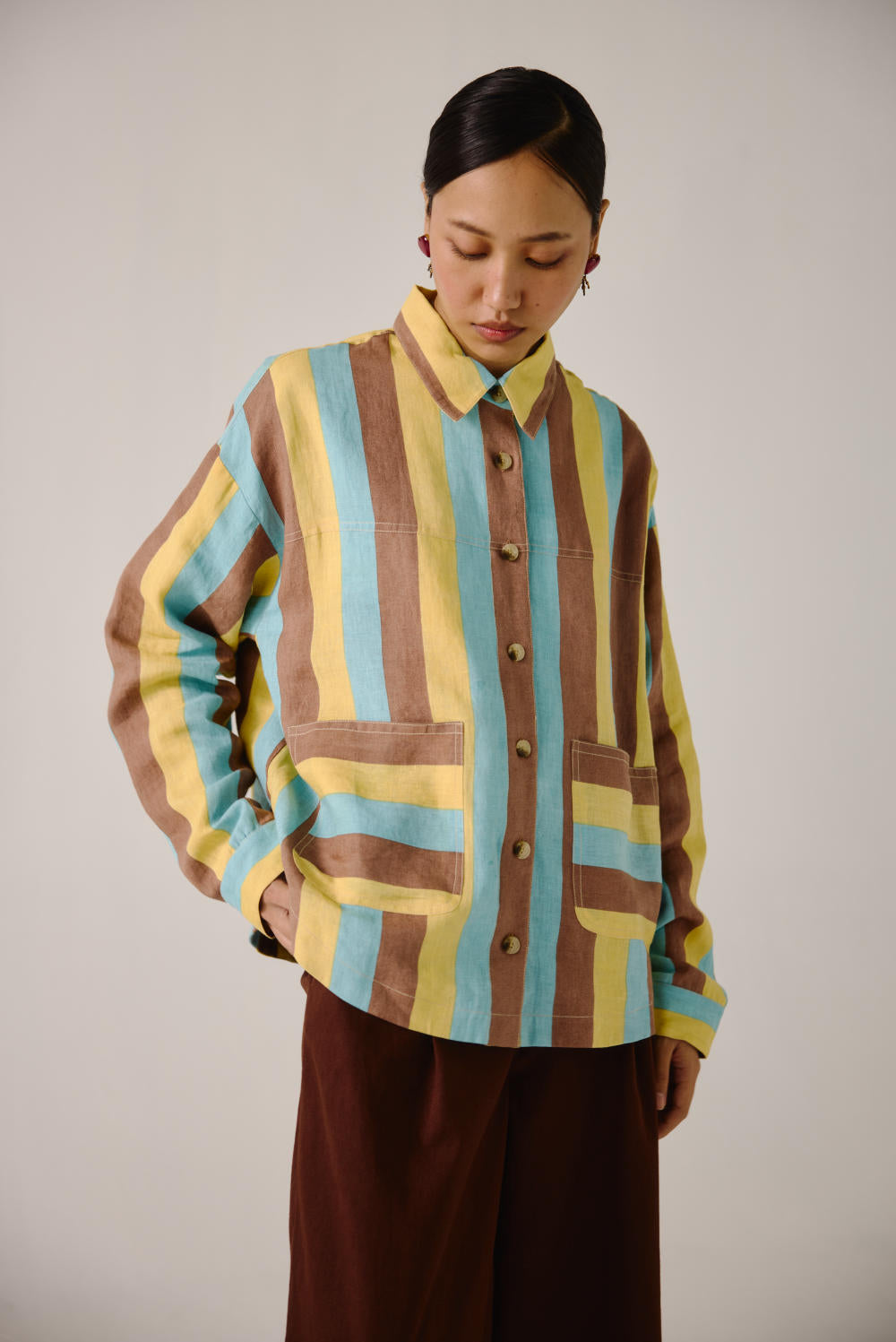 Ava Jacket -Striper Print