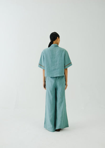 Ava Shirt-Pale Blue Cross Stitch Emb
