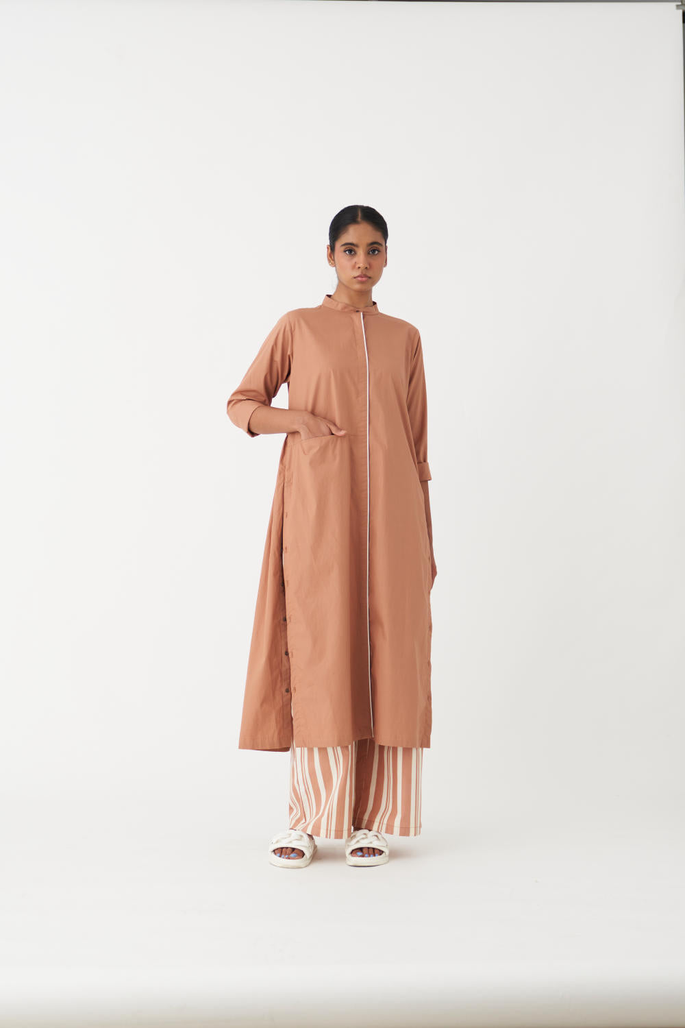 BACK GATHER JACKET - CHAMPAGNE