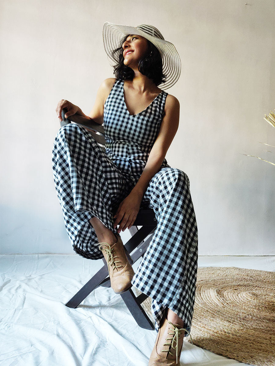 Checkered Jumpsuit - Size S
