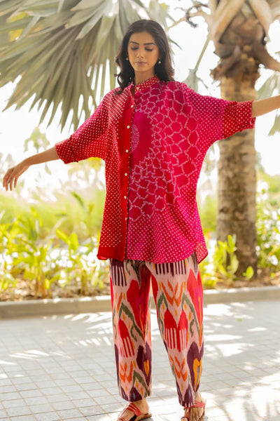 BB SHIRT-RED PINK SHADED