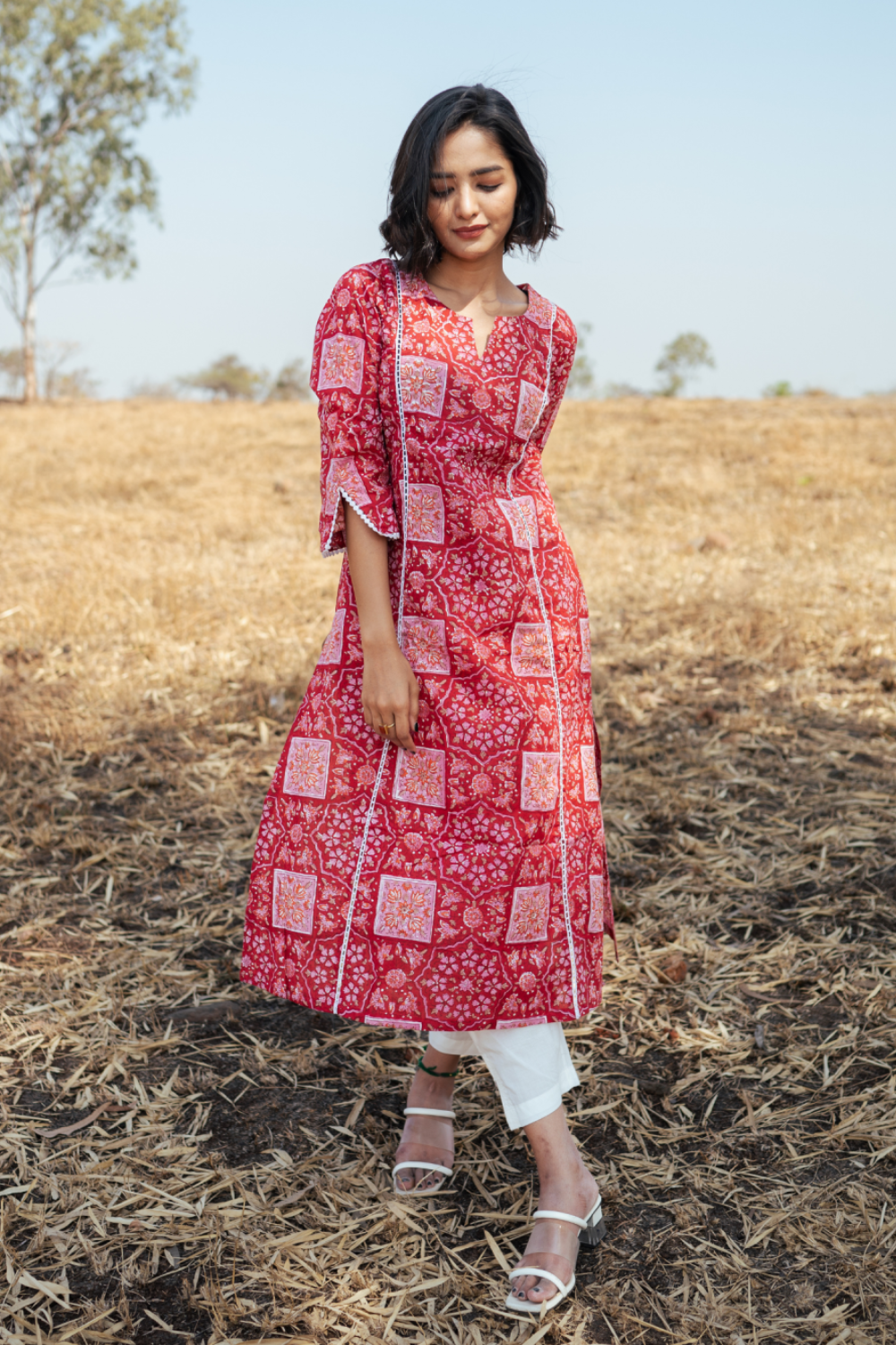 Bikaner Kurta Set -  Handblock Printed Cotton Kurta Set