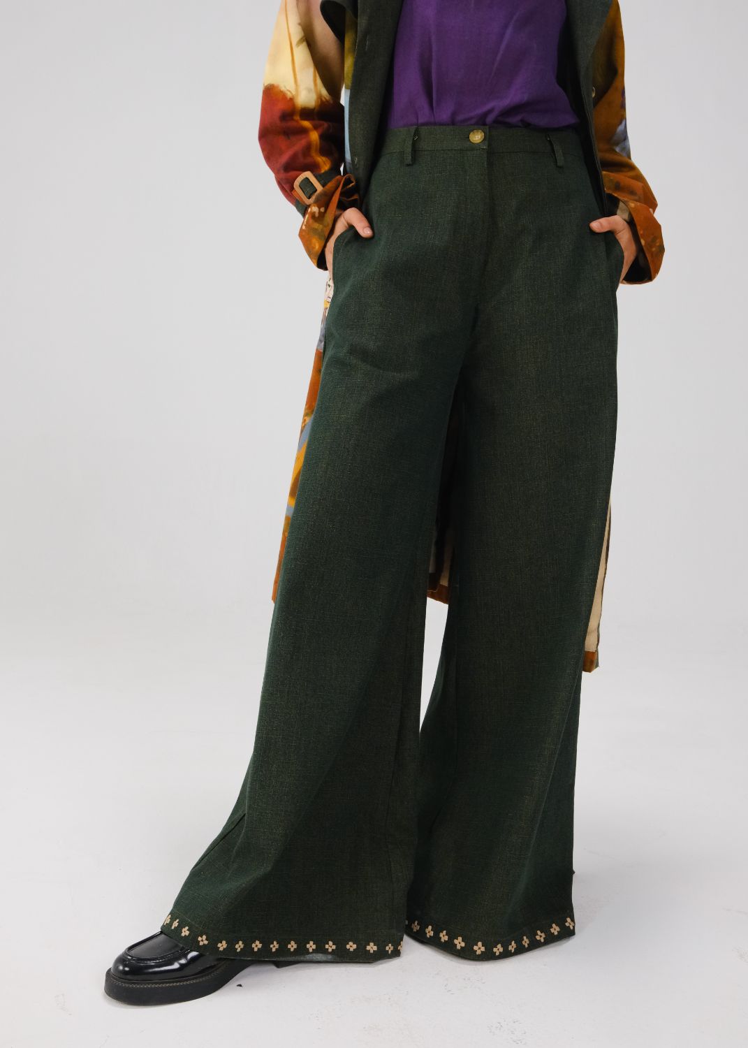 BELL-BOTTOMS-Bottle Green