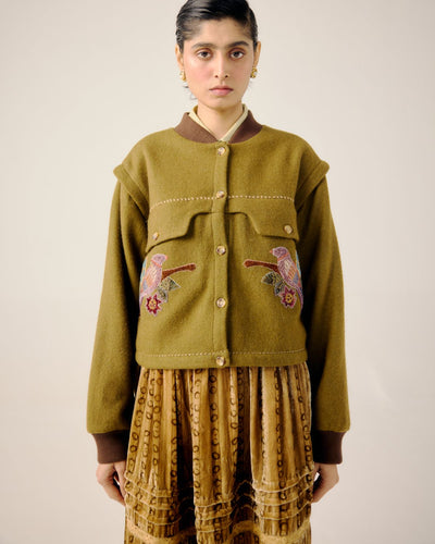 BERT JACKET-Parrot Emb.