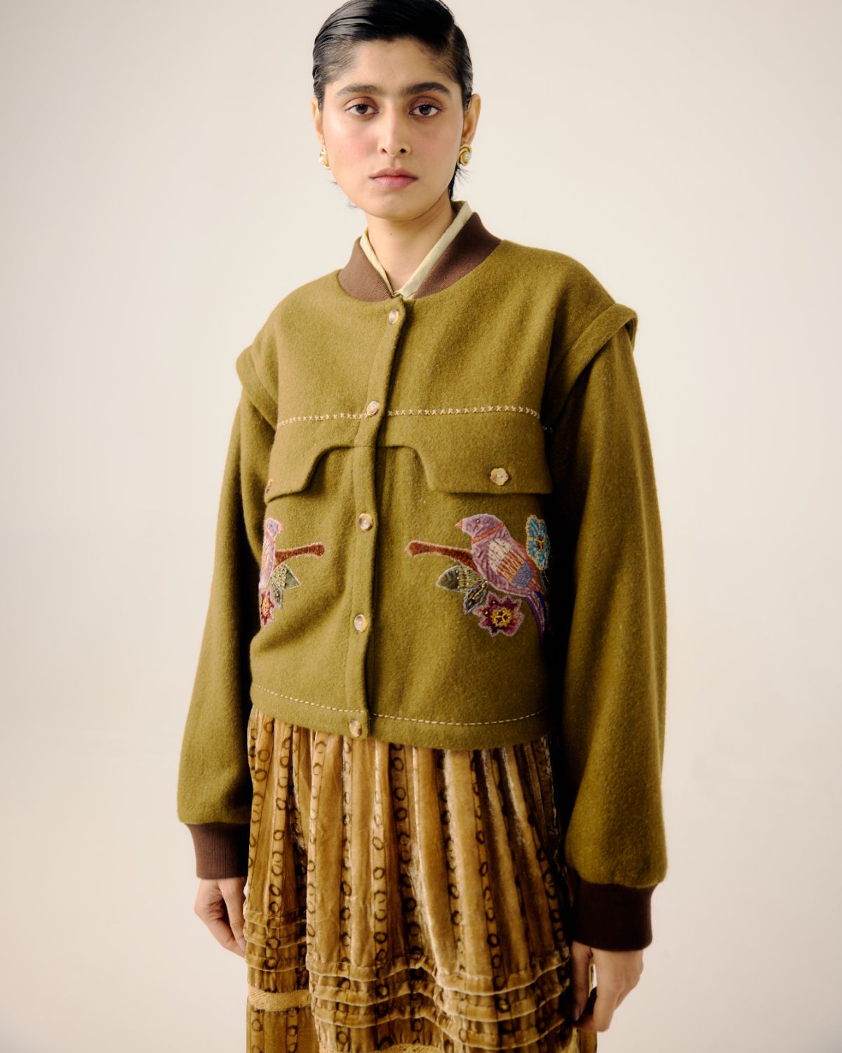 BERT JACKET-Parrot Emb.