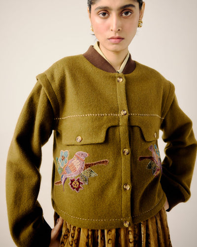 BERT JACKET-Parrot Emb.