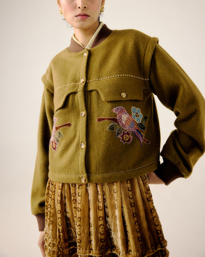 BERT JACKET-Parrot Emb.