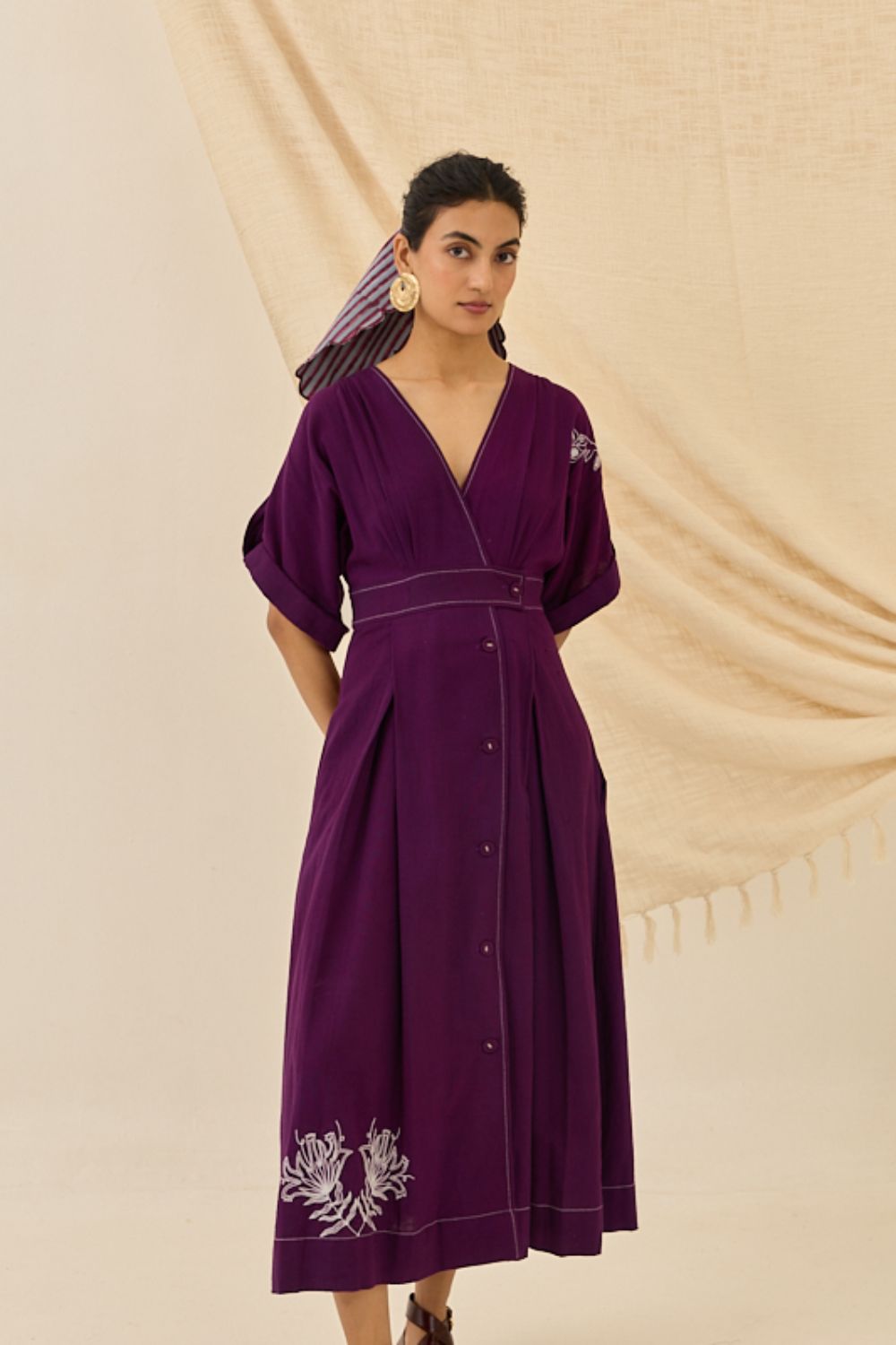 Morni Handloom Wrap Dress