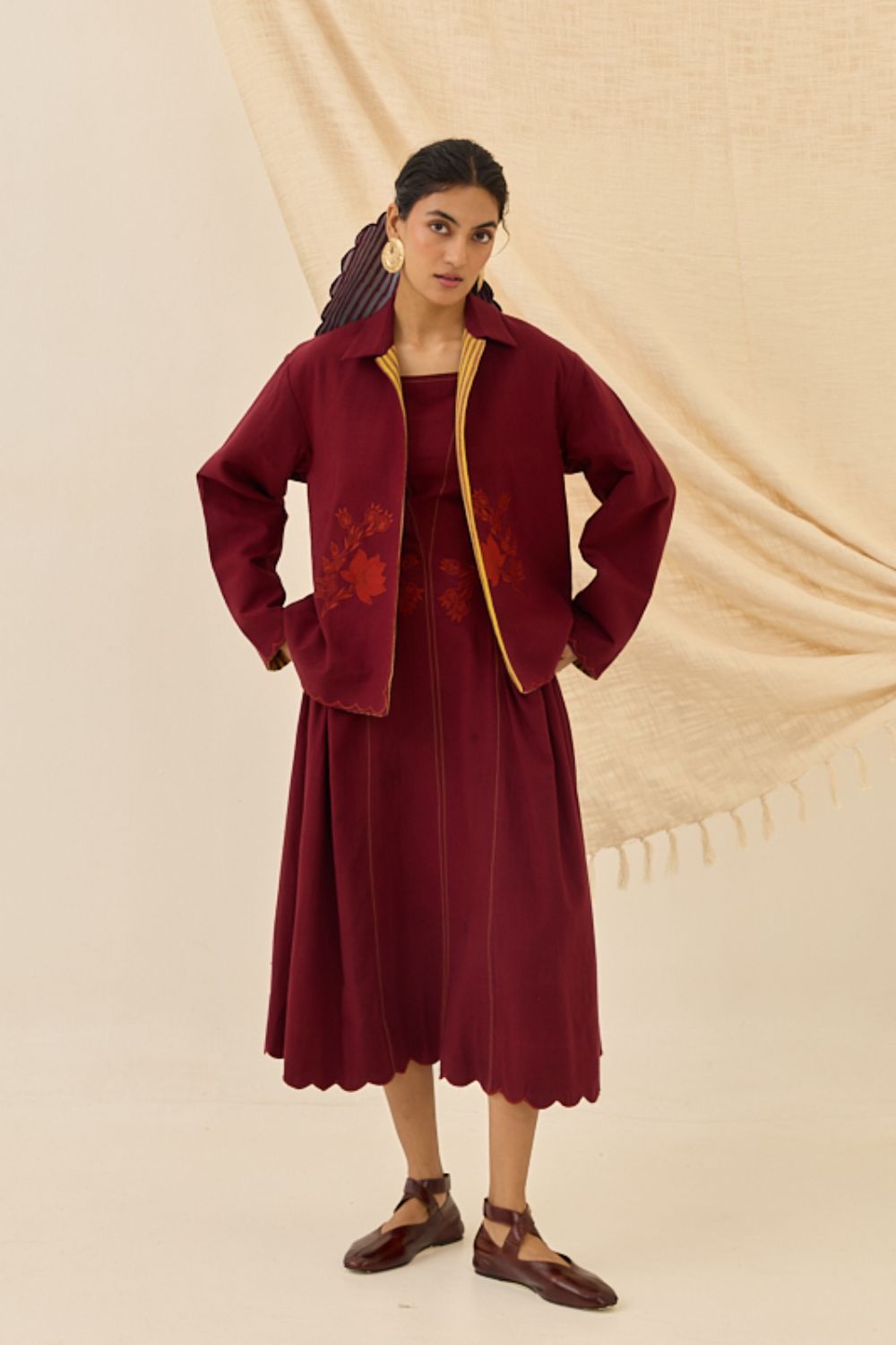 Kuhu Handloom Reversible Jacket