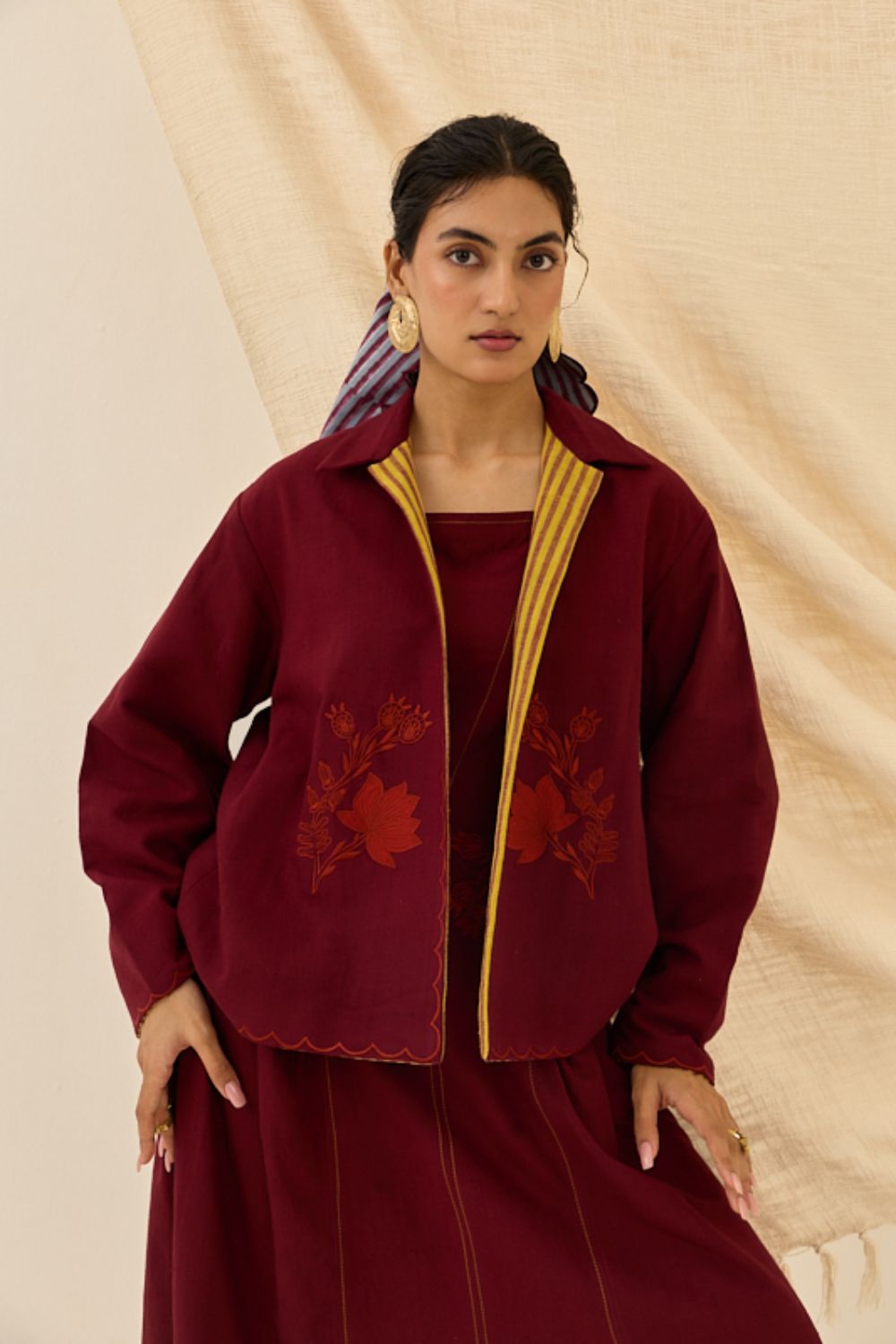 Kuhu Handloom Reversible Jacket