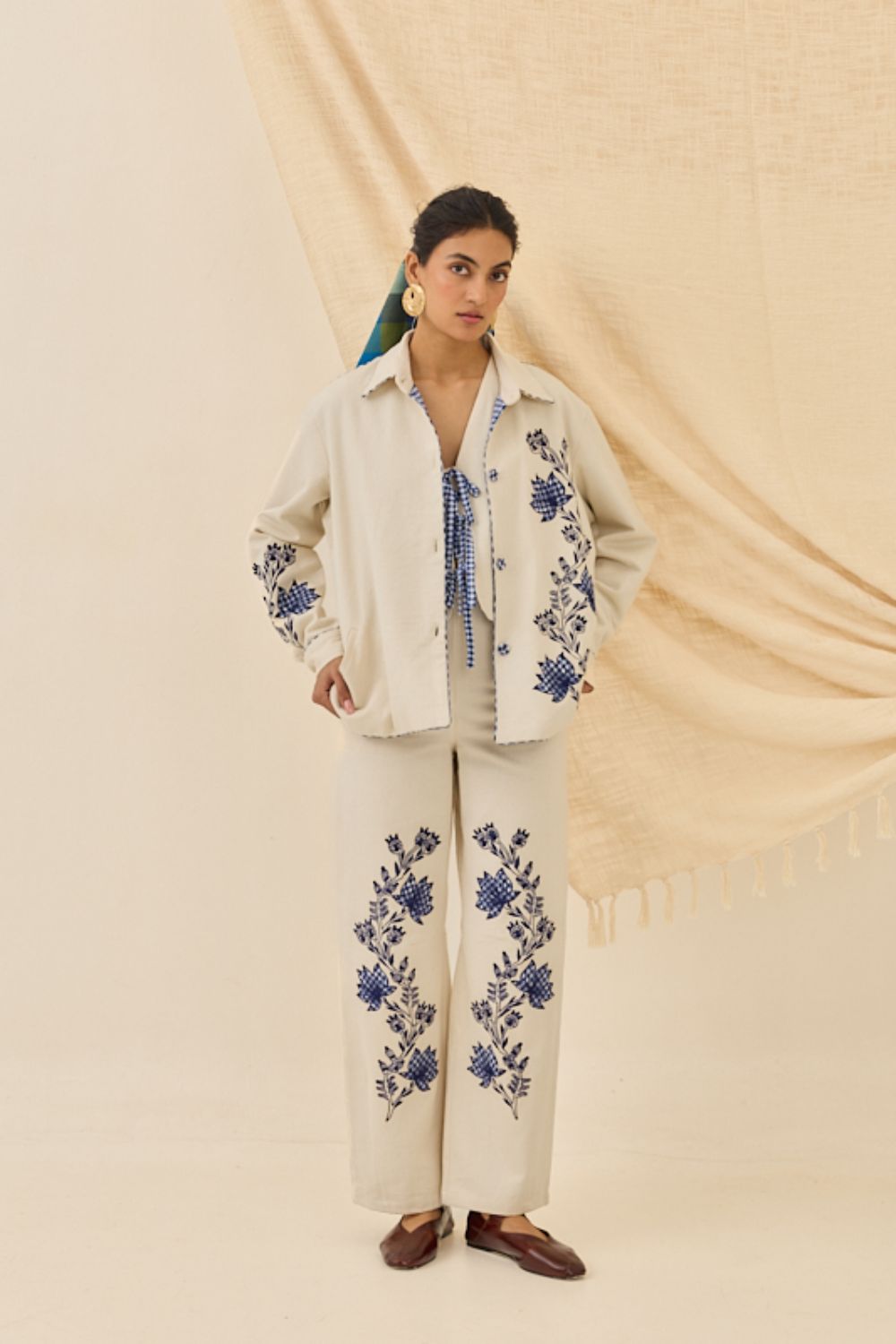 Saras Handloom Denim Jacket