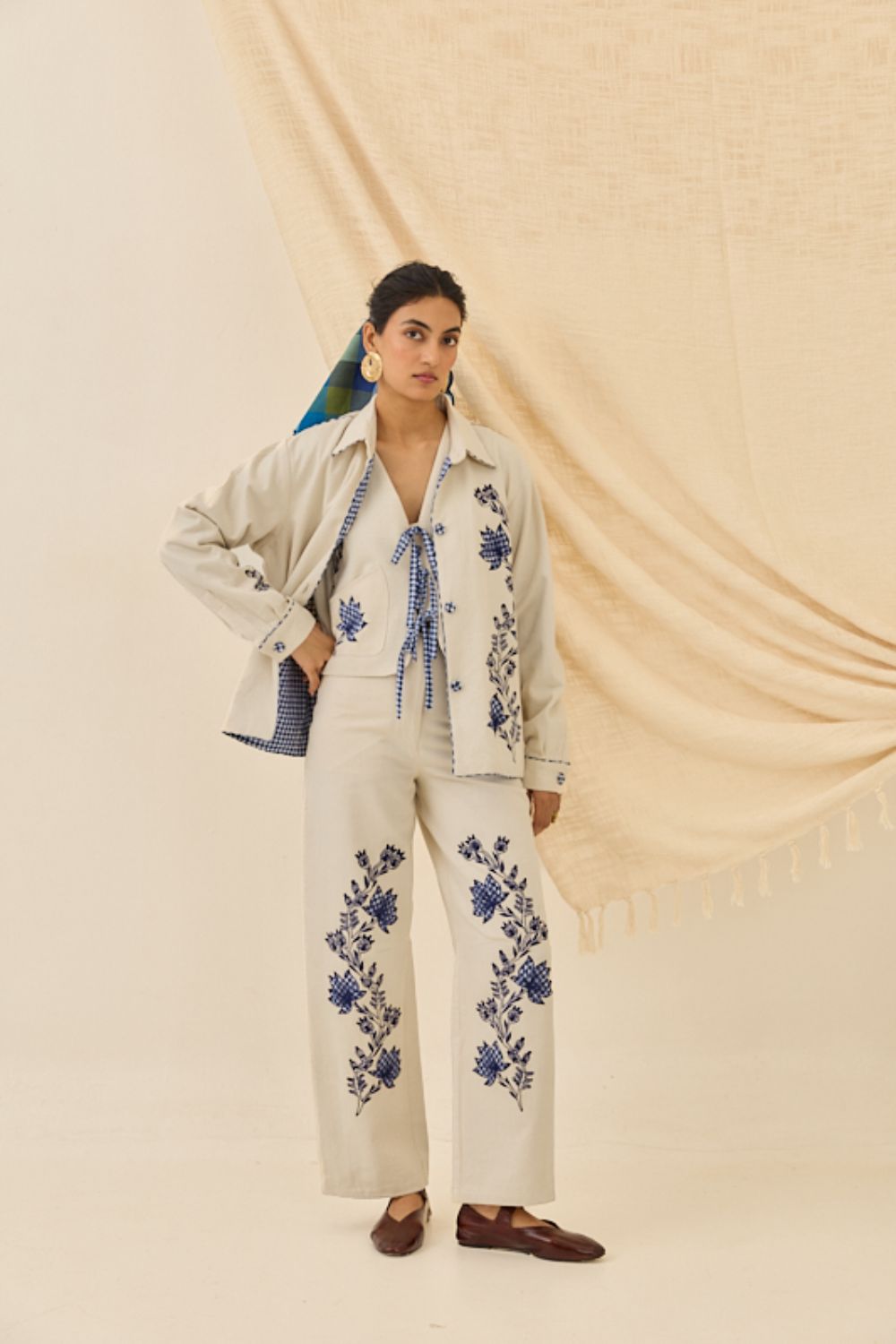 Saras Handloom Denim Jacket