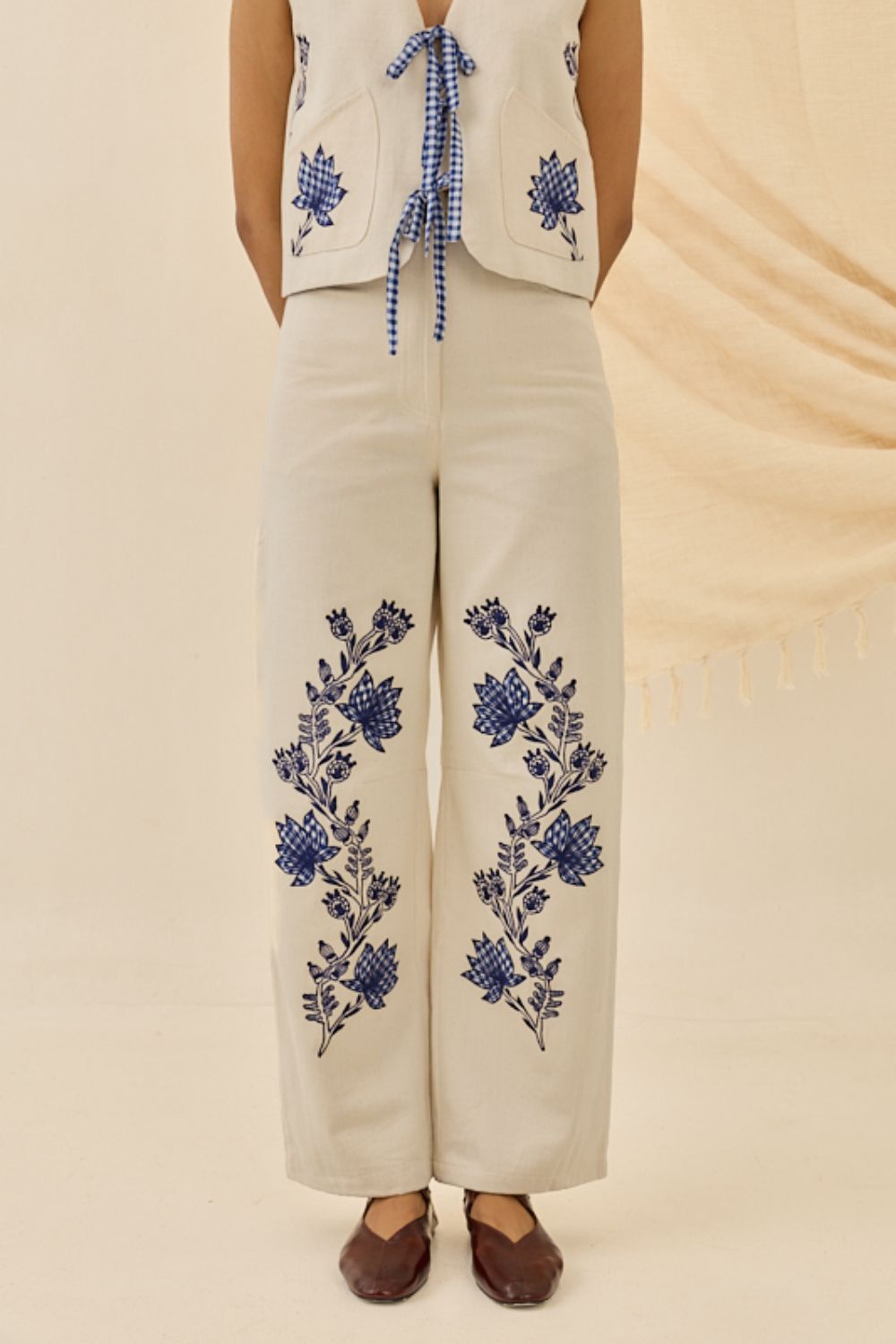 Saras Handloom Denim Trousers