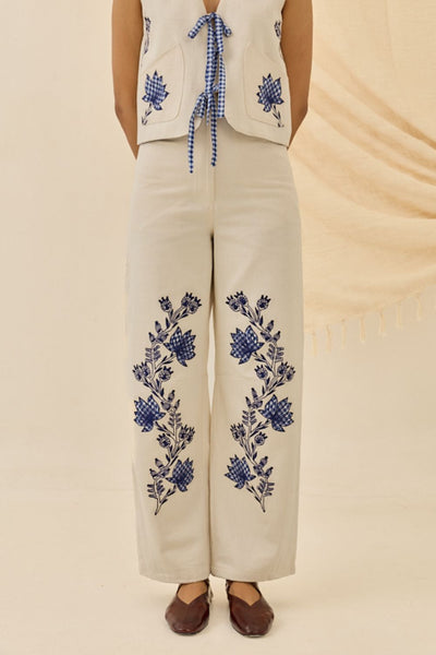 Saras Handloom Denim Trousers