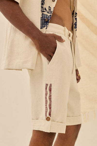 Saras Handloom Denim Shorts