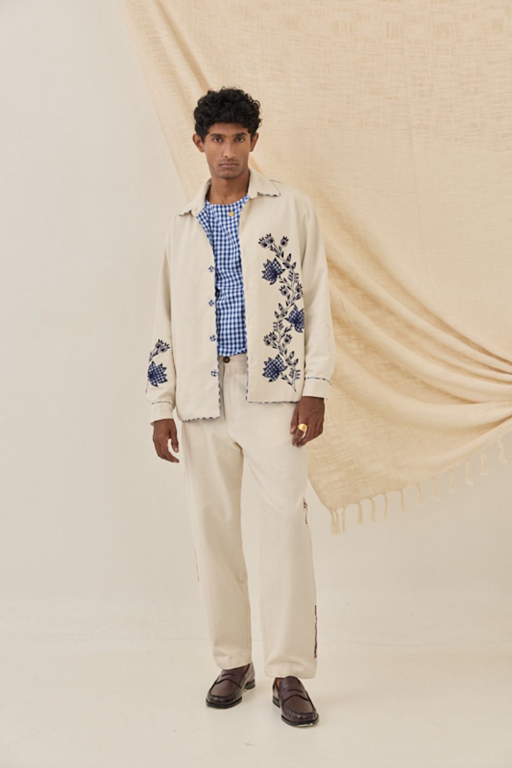 Saras Handloom Denim Trousers