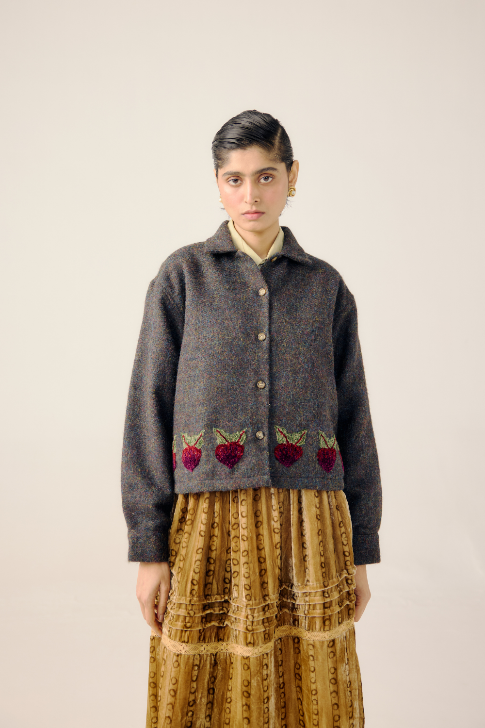 BOXY JACKET-Turnip Emb.