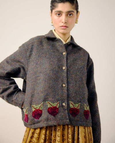 BOXY JACKET-Turnip Emb.