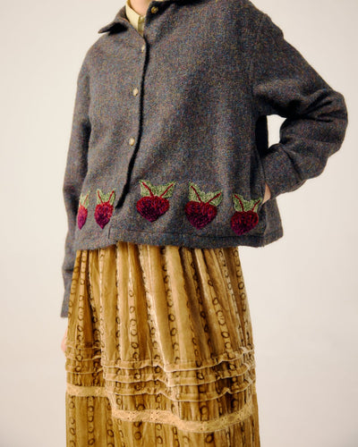 BOXY JACKET-Turnip Emb.