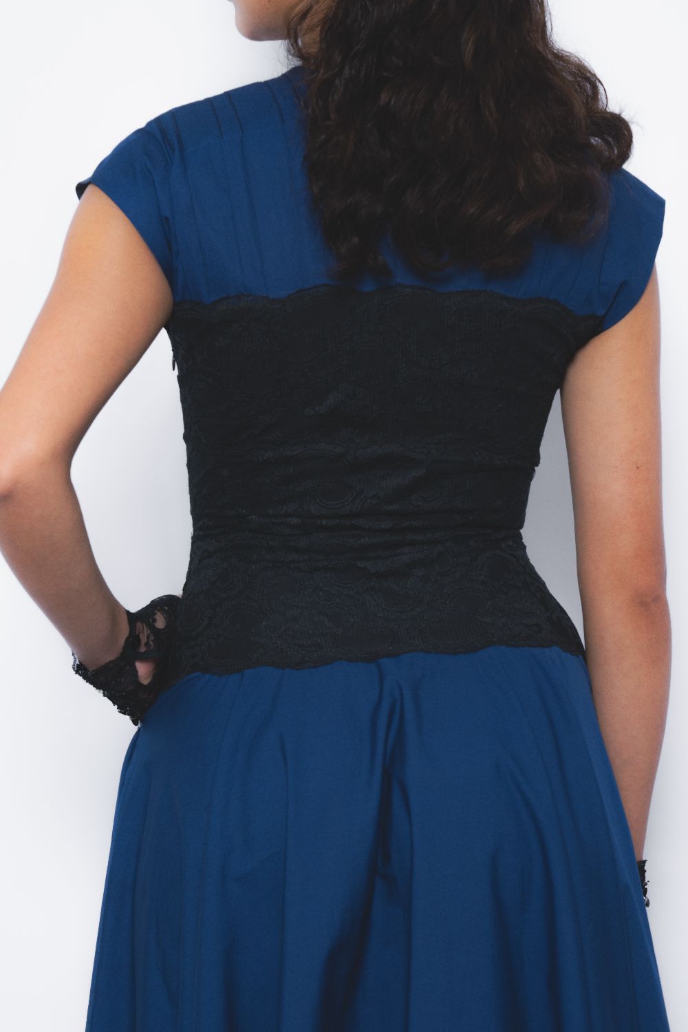 Baile Dress - Navy and Black