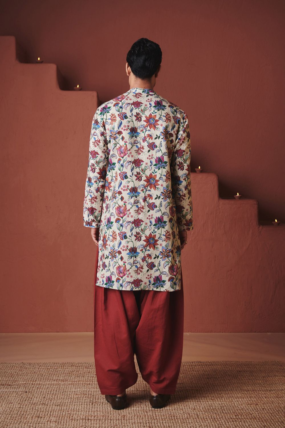 Beige Chintz Co Linen Men's Classic Kurta