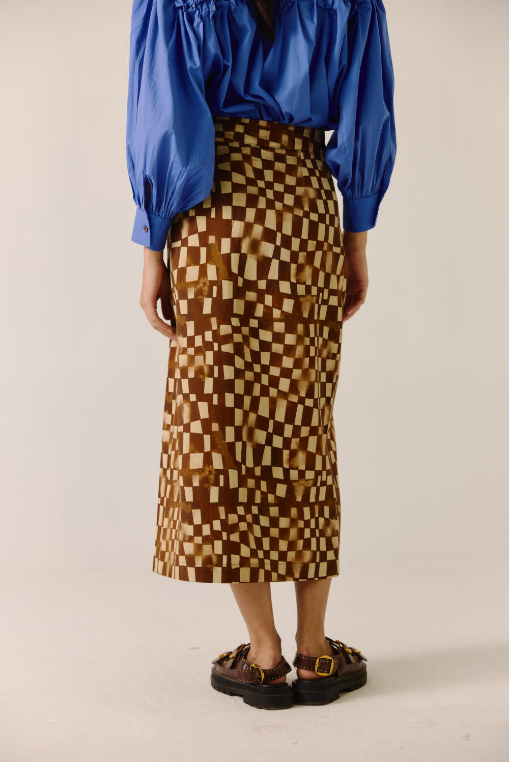 Bert Skirt -Brown checks