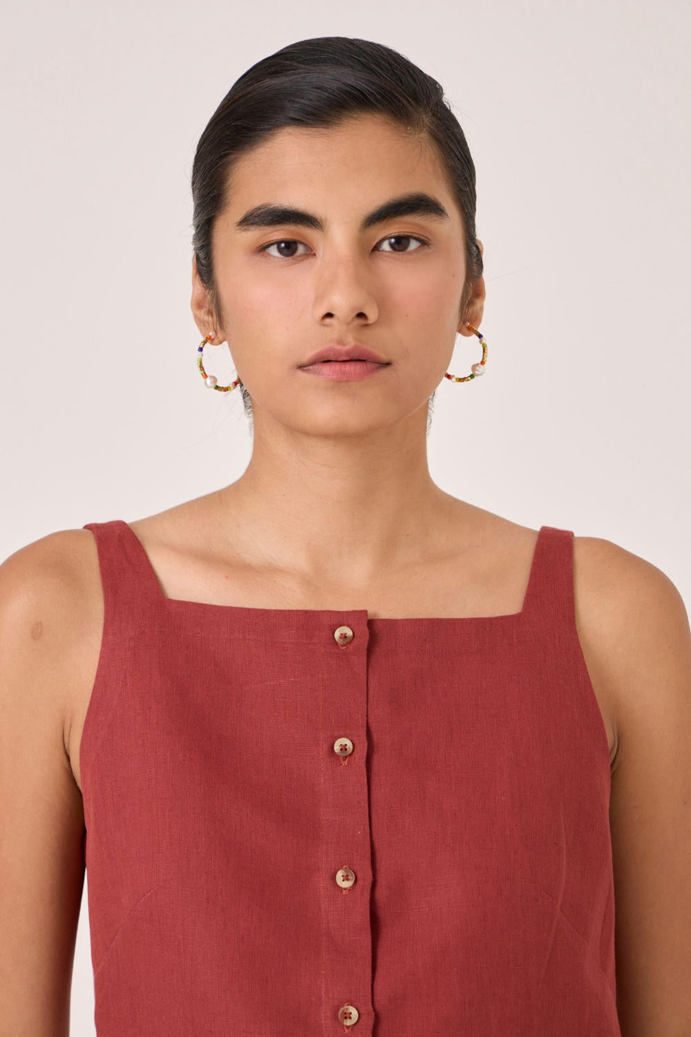 Bisa Umber Button Down Top
