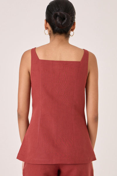 Bisa Umber Button Down Top