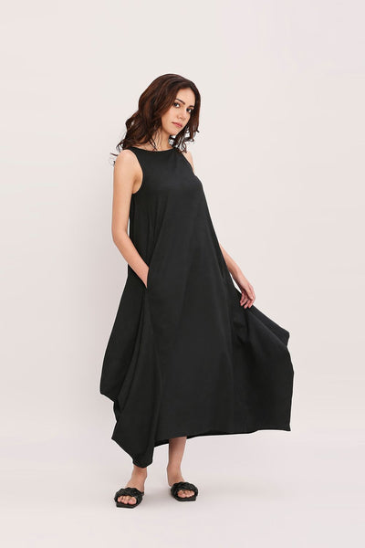 Black Vari Cotton Dress