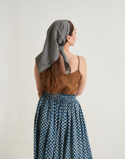 Block printed indigo skirt - Indigo