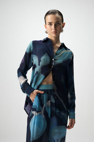 BLUE LAGOON CREPE CO-ORD