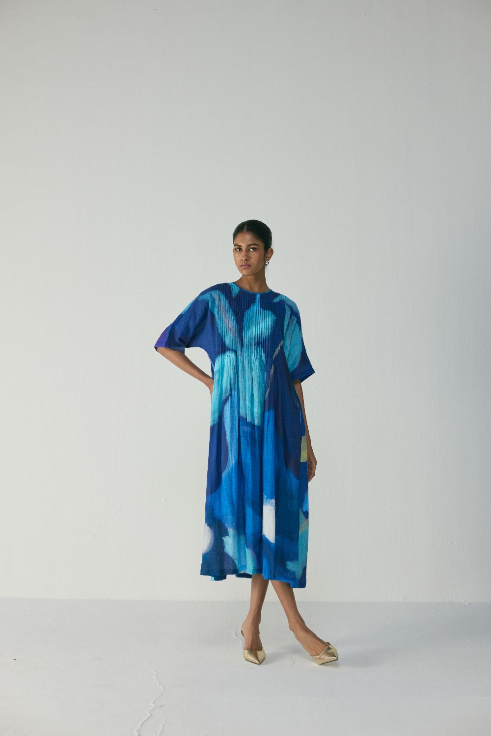 BLUE LAGOON PINTUCKS DRESS