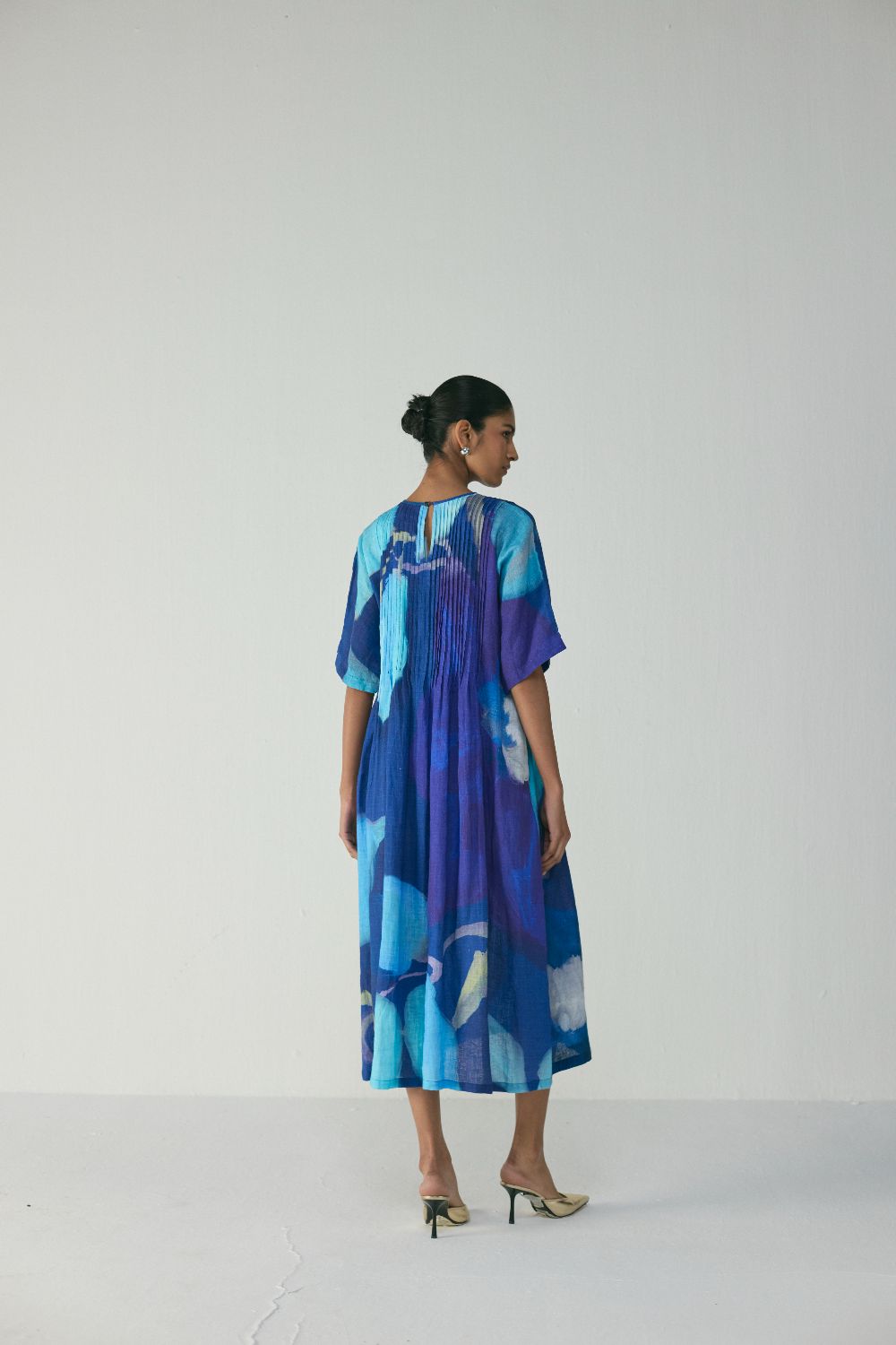 BLUE LAGOON PINTUCKS DRESS