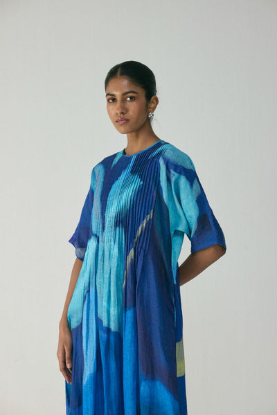 BLUE LAGOON PINTUCKS DRESS
