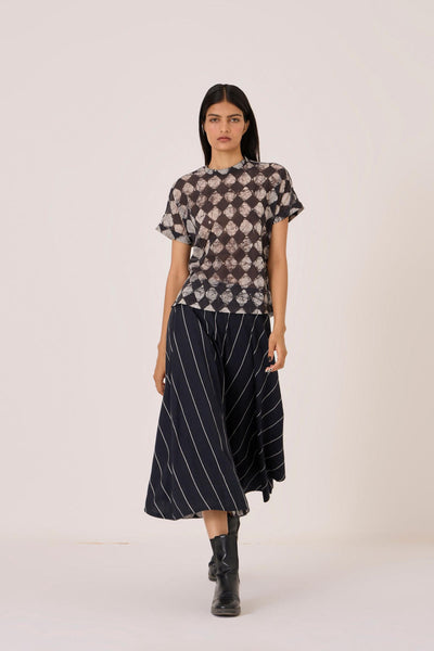 Boga Black Striped Skirt